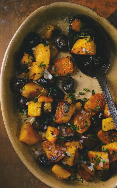 picture of Roast squash and chestnuts
 Courgettes